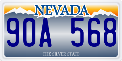 NV license plate 90A568