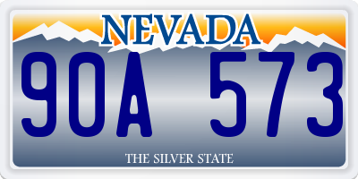 NV license plate 90A573