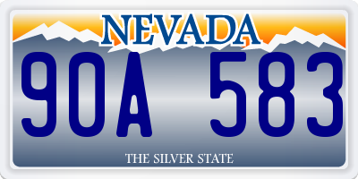 NV license plate 90A583