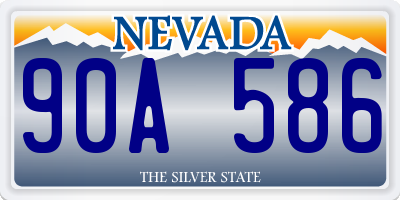 NV license plate 90A586