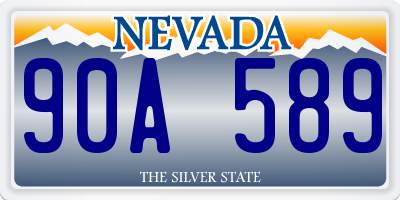 NV license plate 90A589
