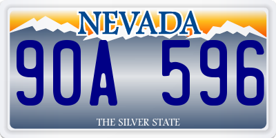 NV license plate 90A596