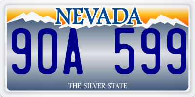 NV license plate 90A599