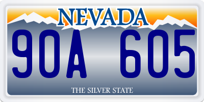 NV license plate 90A605