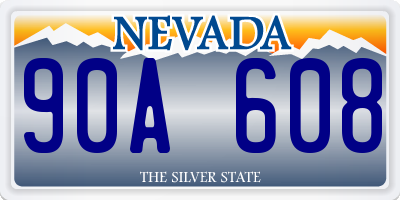 NV license plate 90A608