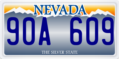 NV license plate 90A609