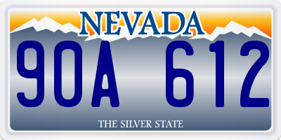 NV license plate 90A612
