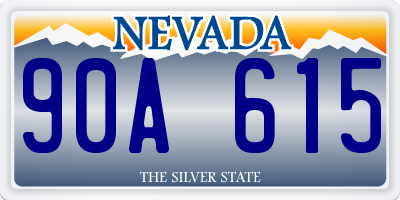 NV license plate 90A615