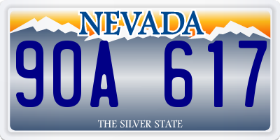 NV license plate 90A617