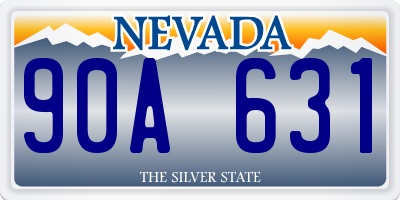 NV license plate 90A631