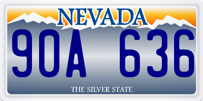 NV license plate 90A636