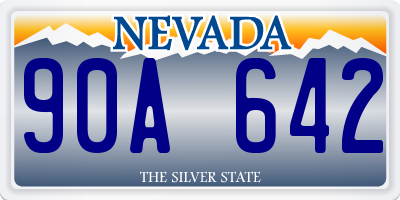 NV license plate 90A642