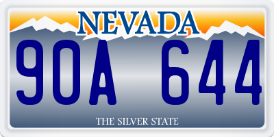 NV license plate 90A644