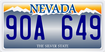 NV license plate 90A649