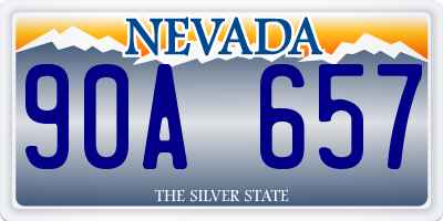 NV license plate 90A657