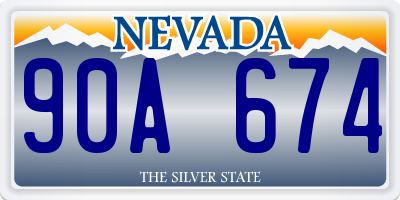 NV license plate 90A674