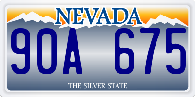 NV license plate 90A675