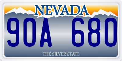 NV license plate 90A680