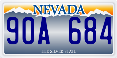 NV license plate 90A684
