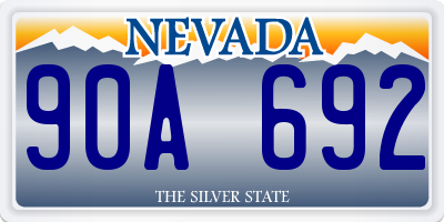 NV license plate 90A692