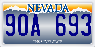 NV license plate 90A693