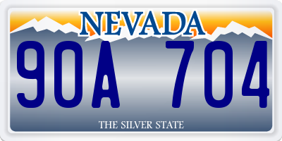 NV license plate 90A704