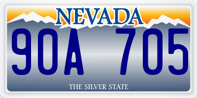NV license plate 90A705