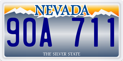 NV license plate 90A711