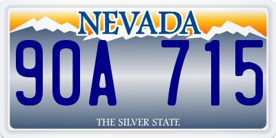 NV license plate 90A715