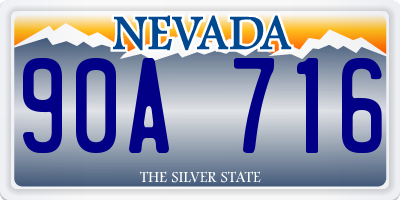 NV license plate 90A716