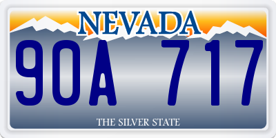 NV license plate 90A717