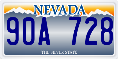 NV license plate 90A728