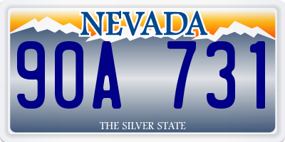 NV license plate 90A731