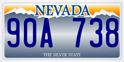 NV license plate 90A738