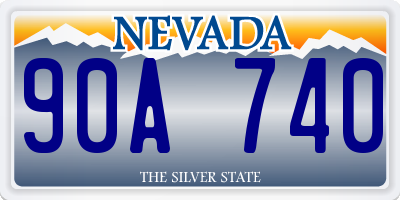 NV license plate 90A740