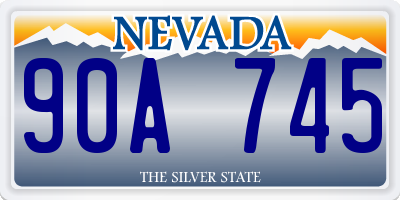 NV license plate 90A745