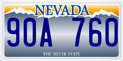 NV license plate 90A760