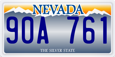 NV license plate 90A761