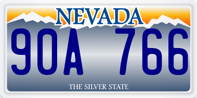 NV license plate 90A766