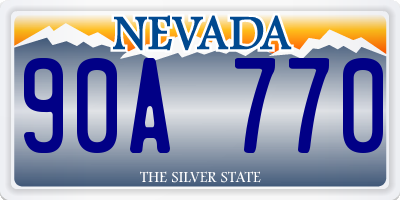 NV license plate 90A770