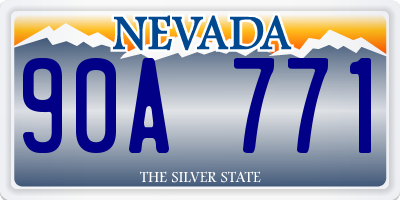 NV license plate 90A771