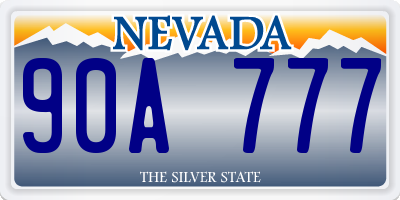 NV license plate 90A777