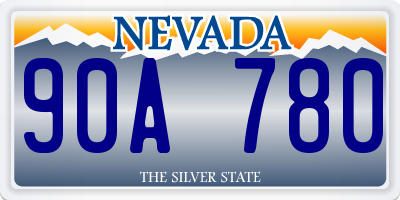 NV license plate 90A780