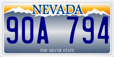NV license plate 90A794