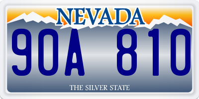 NV license plate 90A810