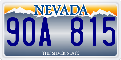 NV license plate 90A815