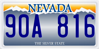 NV license plate 90A816