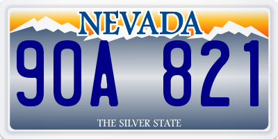 NV license plate 90A821
