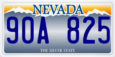 NV license plate 90A825