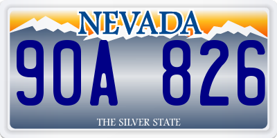 NV license plate 90A826
